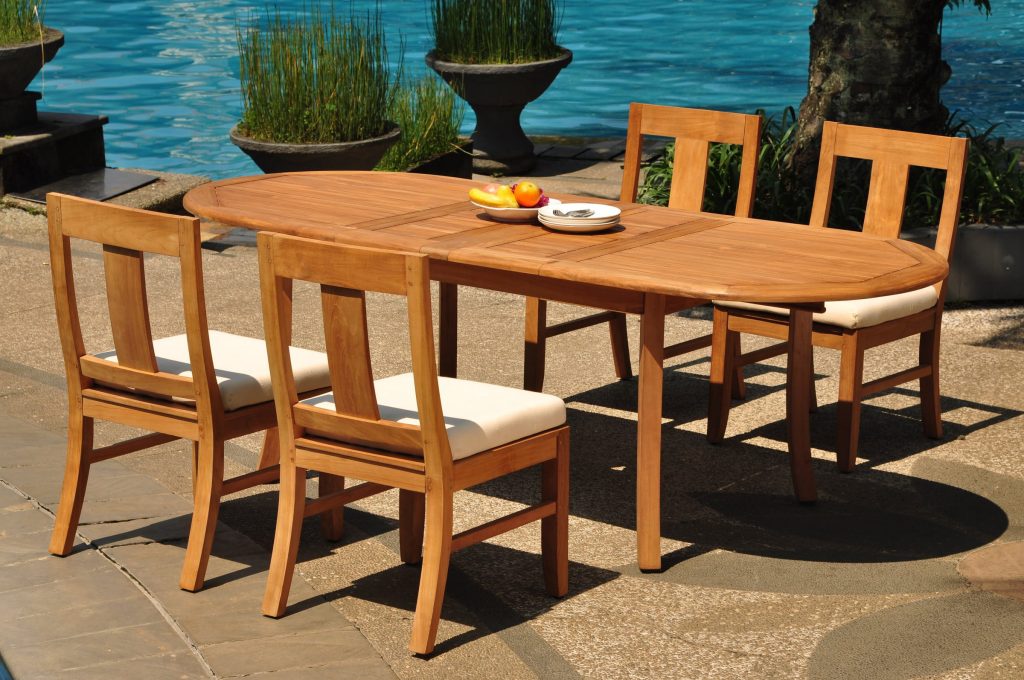 Dining Teak Table Chairs Set