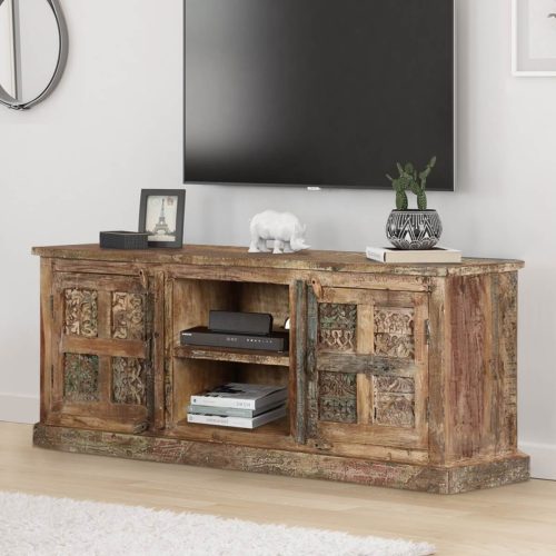 Reclaimed Wood TV Shelf Manufacturer