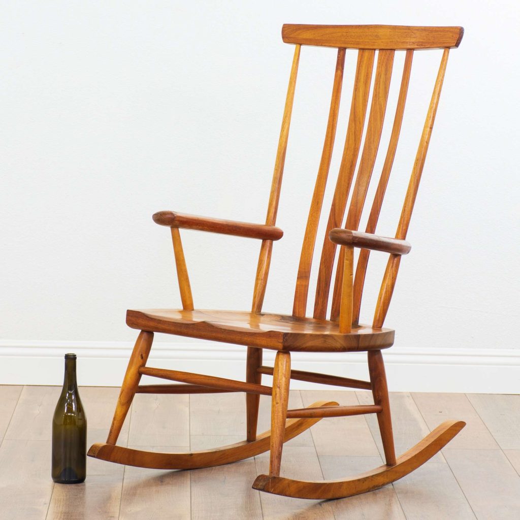 Wood Solid Back Rocking Chair