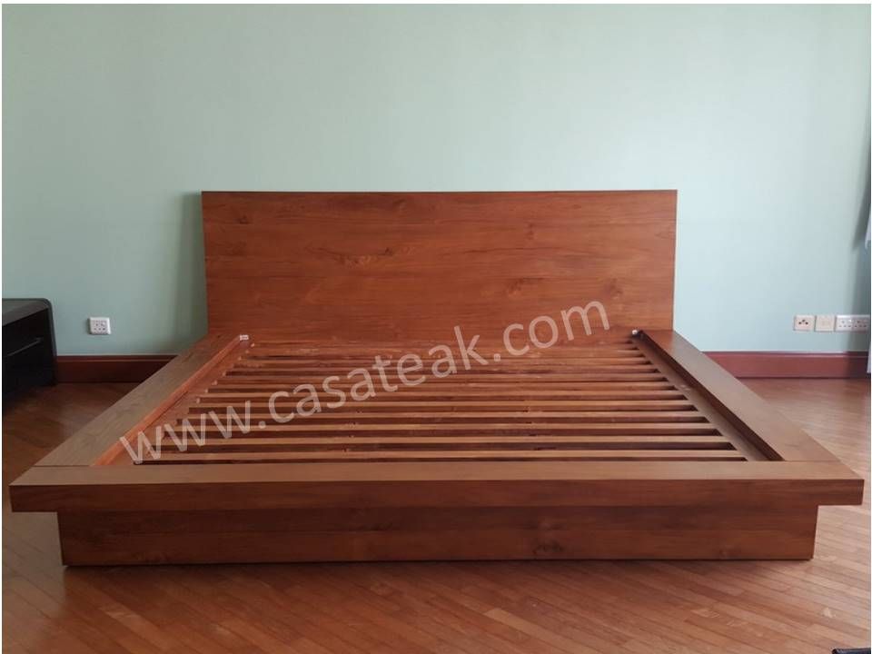 Teak wood bed frame