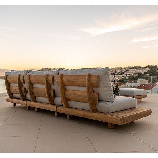 Outdoor lounge set teak wood