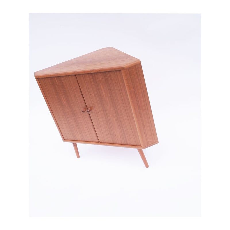 Teak wood corner cabinet