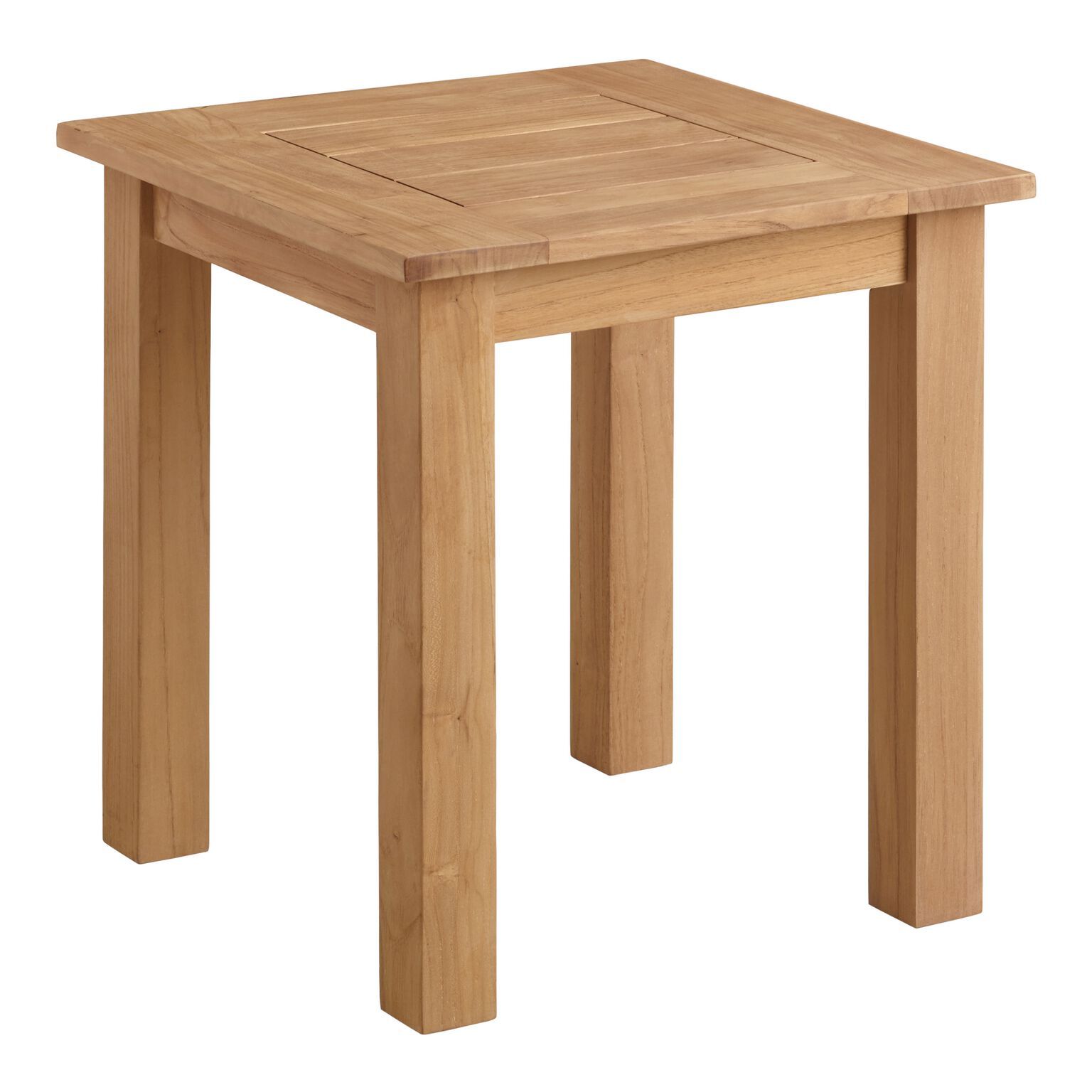Outdoor accent table teak wood
