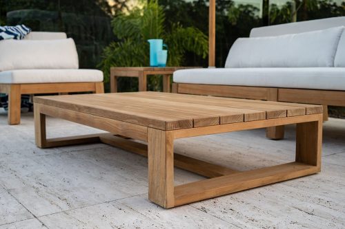 Outdoor coffee table teak wood