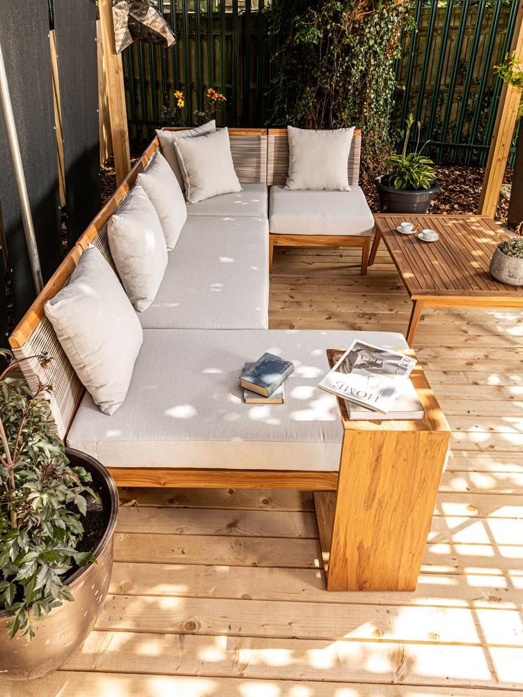 Teak garden coffee table