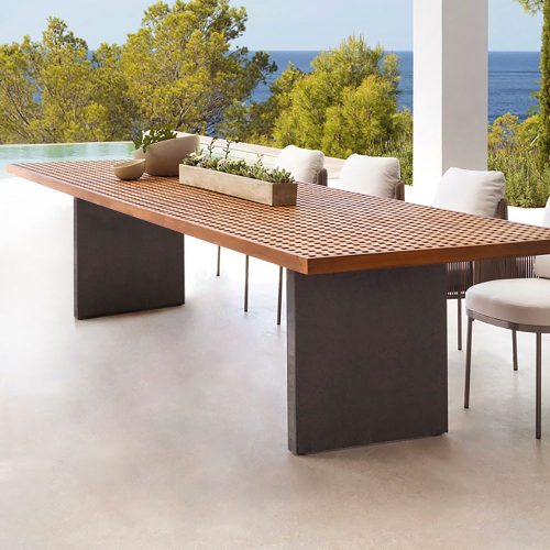 Patio dining table teak wood