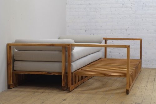Teak wood daybed with trundle
