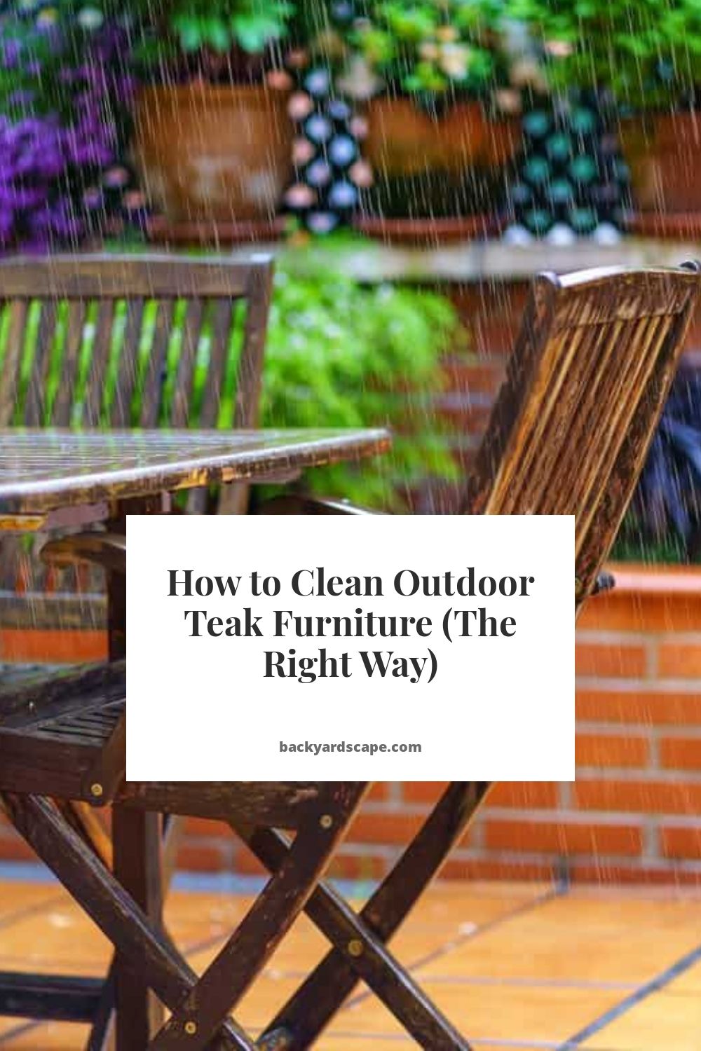 Teak garden furniture