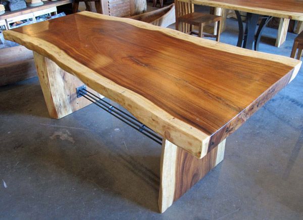 Reclaimed boat wood dining table