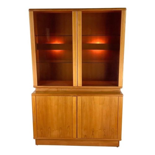 Teak wood display cabinet