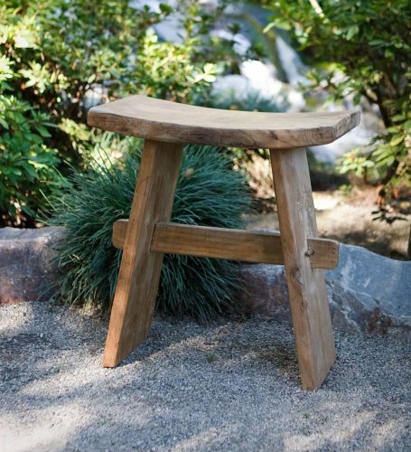 Teak wood garden stool