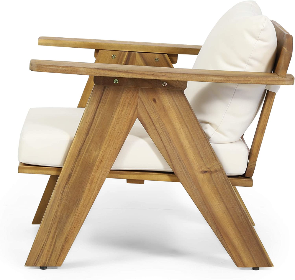 Outdoor club chair teak wood